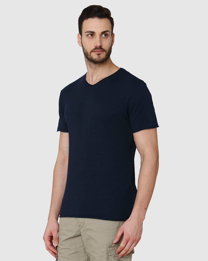 Blue V-Neck T-Shirt