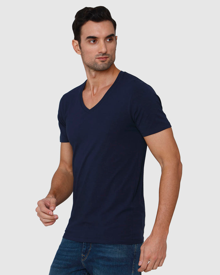 Blue V-Neck T-Shirt