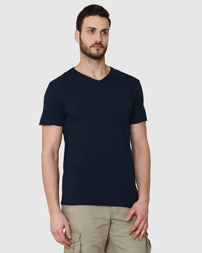 Blue V-Neck T-Shirt
