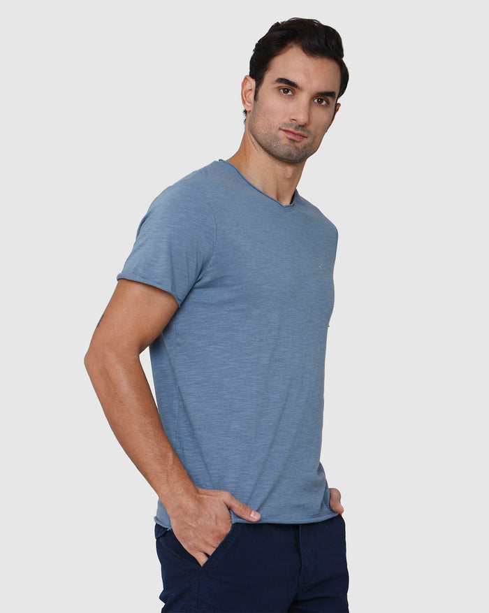 Blue V-Neck T-Shirt