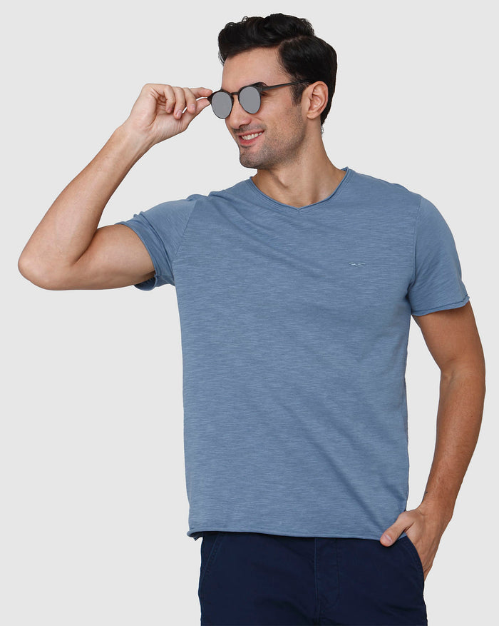 Blue V-Neck T-Shirt