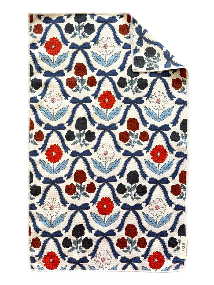 Bluebell Bows: Double-Sided Hand Towel