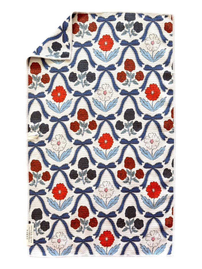 Bluebell Bows: Double-Sided Hand Towel