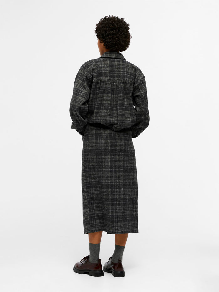 BODIL H/W PENCIL SKIRT (DARK GREY/MELANGE)