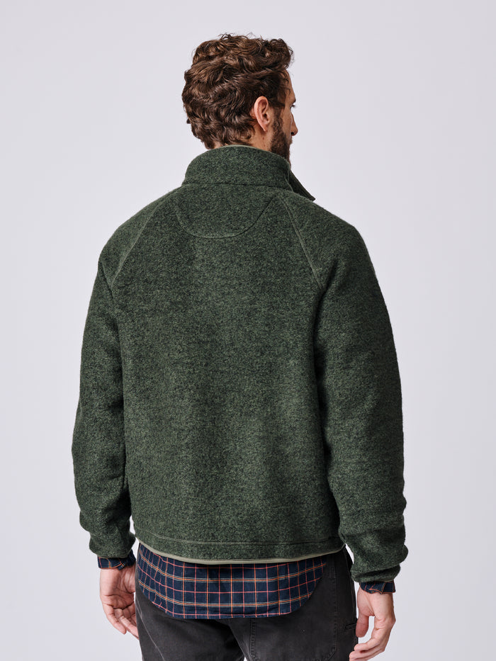 Aubin Khaki Bodmin Zip Neck Fleece | Fleece