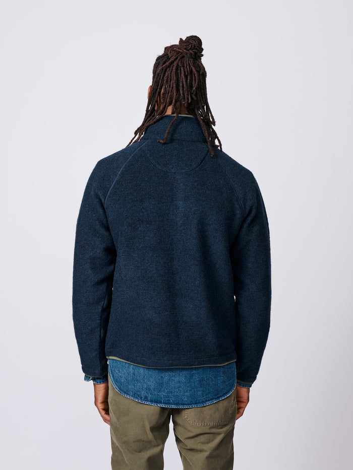 Aubin Navy Bodmin Zip Neck Fleece | Fleece