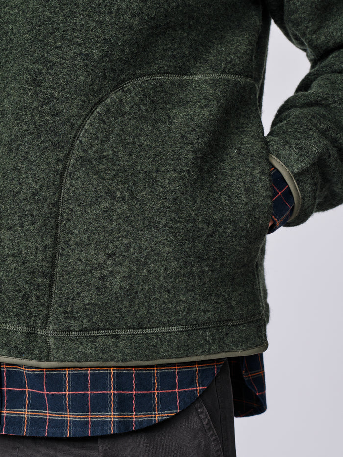 Aubin Khaki Bodmin Zip Neck Fleece | Fleece