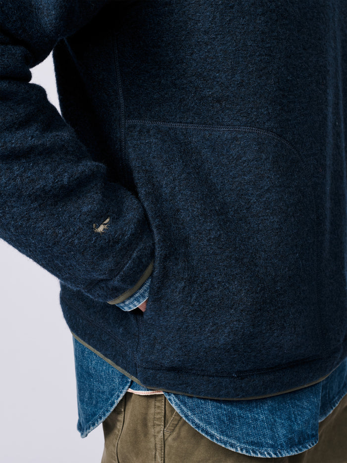 Aubin Navy Bodmin Zip Neck Fleece | Fleece