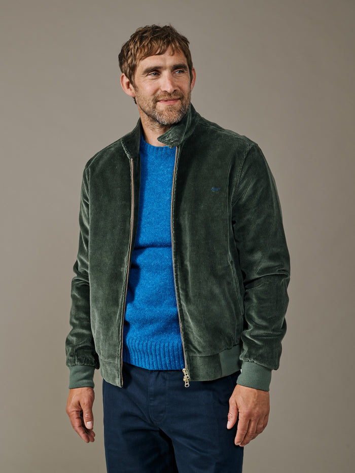 Aubin Khaki Bolsover Corduroy Harrington | Harrington