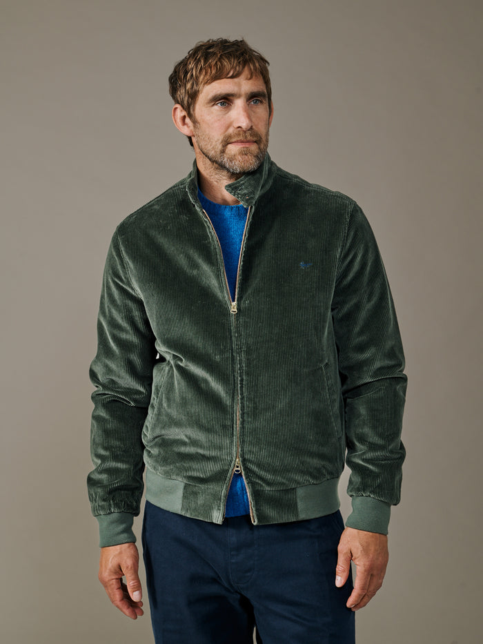 Aubin Khaki Bolsover Corduroy Harrington | Harrington