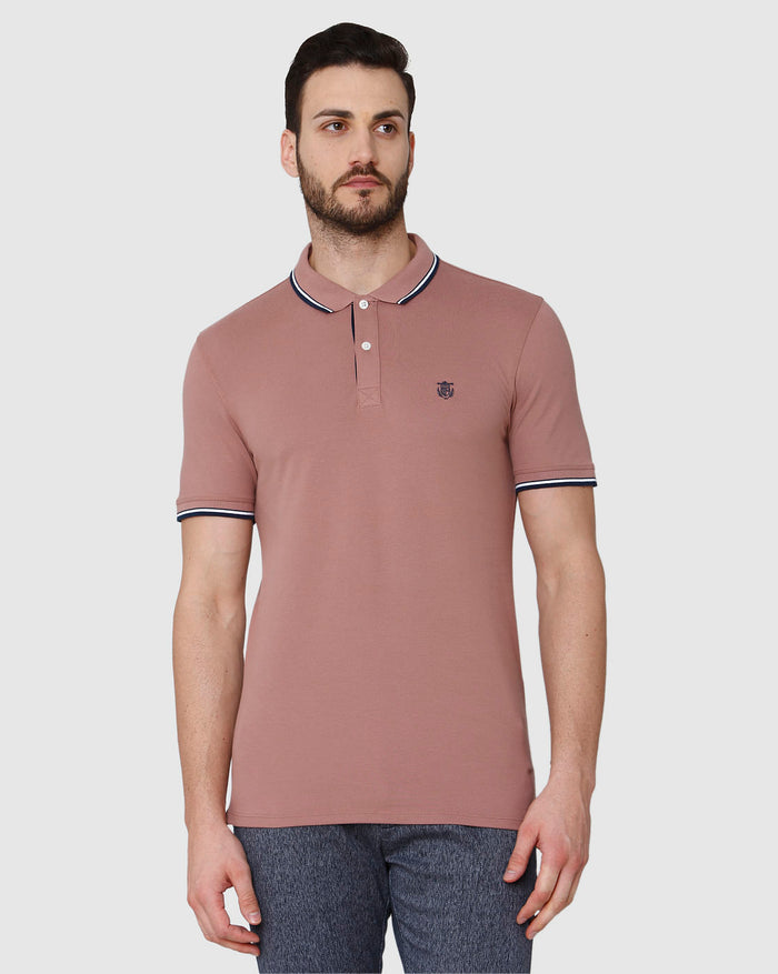 Brown Polo Neck T-Shirt