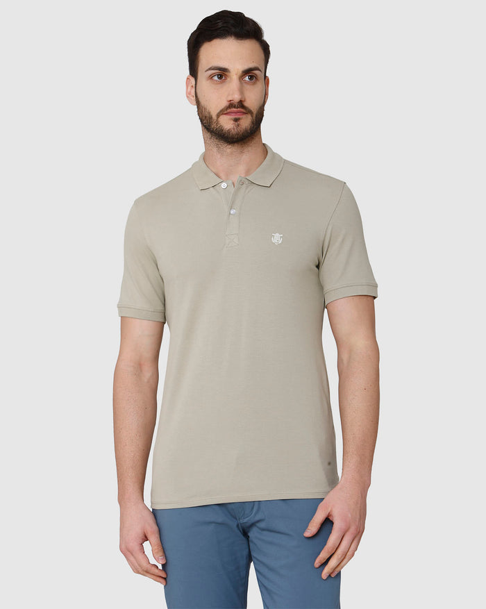 Brown Polo Neck T-Shirt