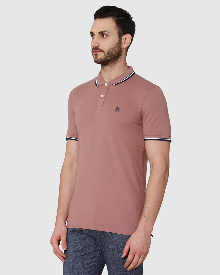 Brown Polo Neck T-Shirt