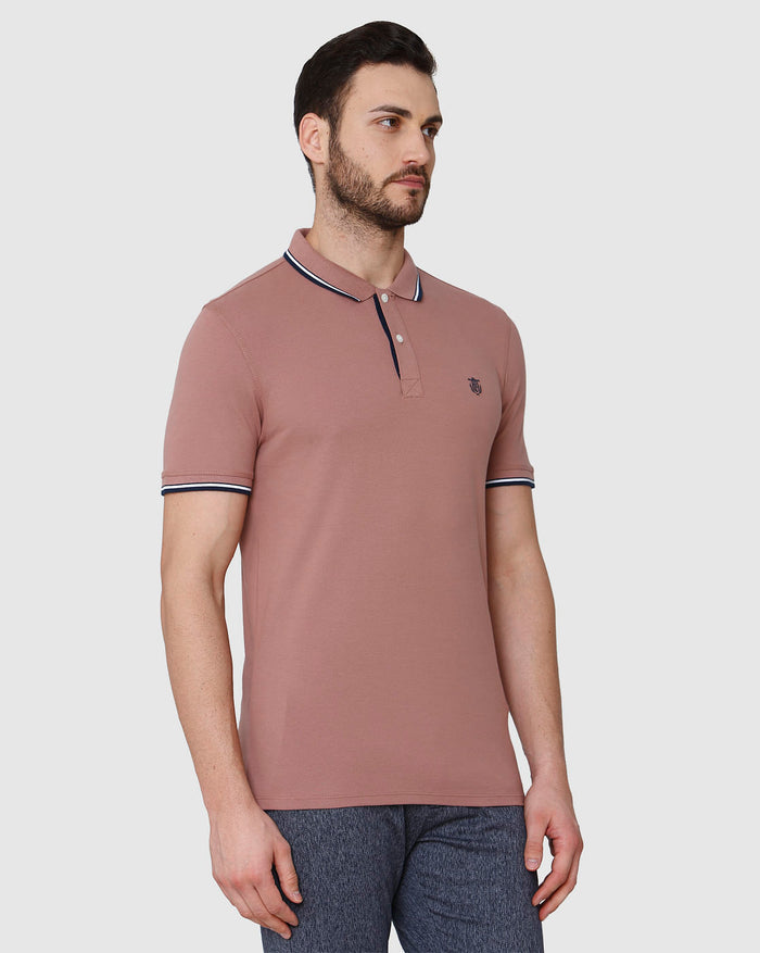Brown Polo Neck T-Shirt
