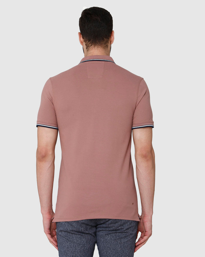 Brown Polo Neck T-Shirt