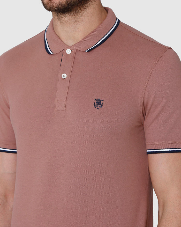 Brown Polo Neck T-Shirt
