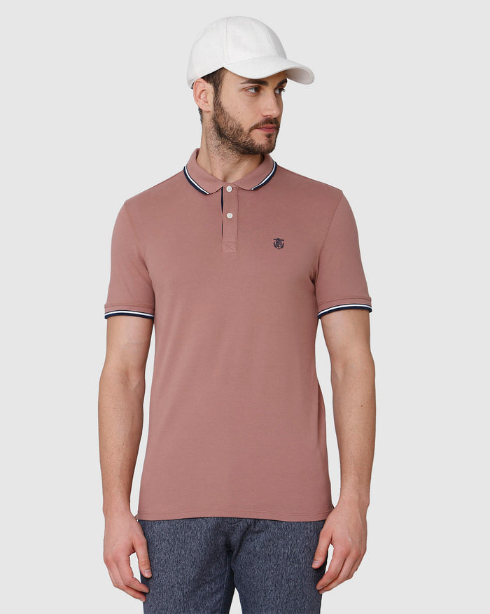 Brown Polo Neck T-Shirt