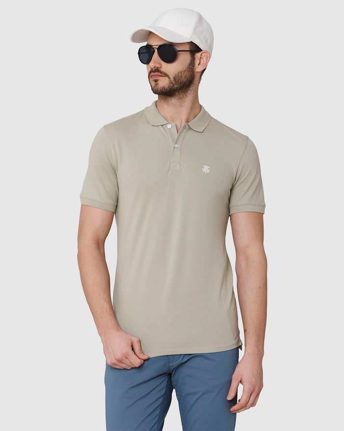 Brown Polo Neck T-Shirt