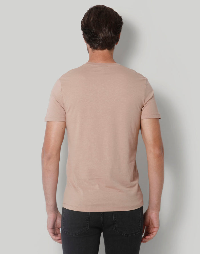 Brown Printed Crew Neck T-Shirt