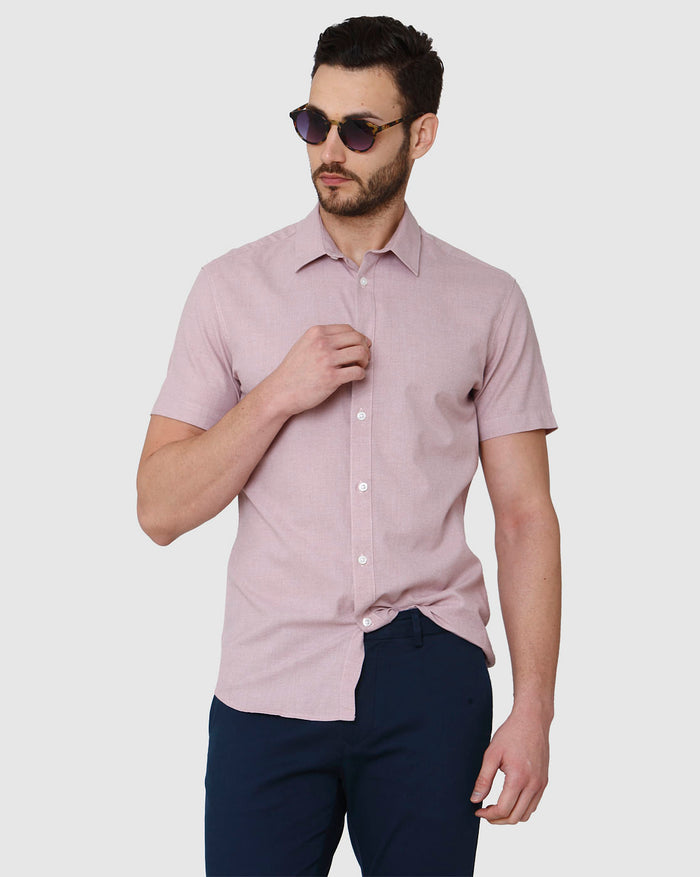 Brown Short Sleeves Shirt