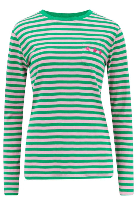 BRUNSWICK JERSEY TOP (PINK/ GREEN TRIPLE STAR)