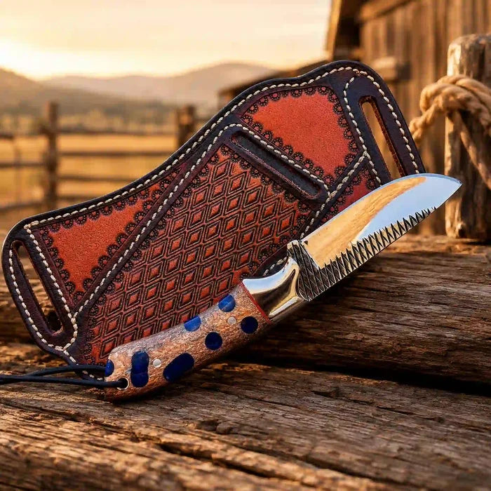 Buckaroo Knife with Cactus Handle: Handmade Artistry Meets Functional Elegance - RFE Marketing Ventures