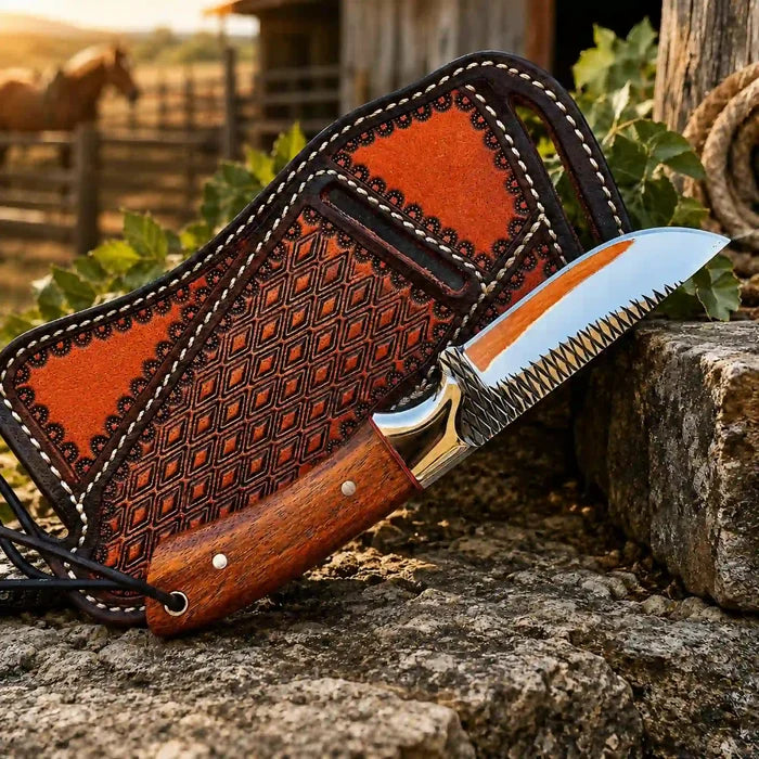 Buckaroo Knife with Rosewood Handle: The Perfect Blend of Craftsmanship and Functionality - RFE Marketing Ventures