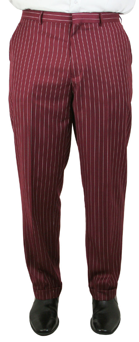 Bullock Striped Suit - Burgundy