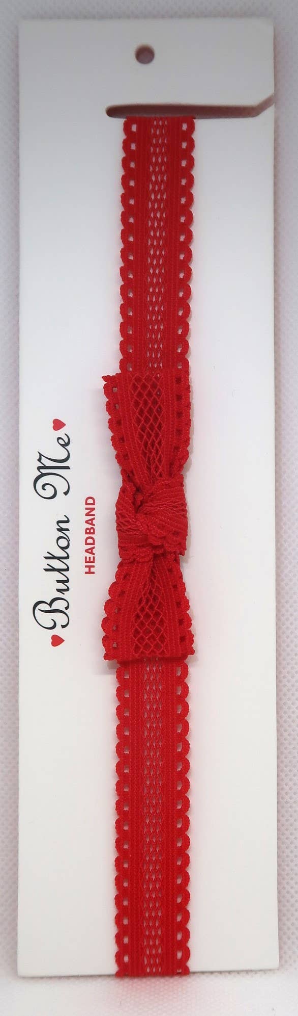 Button Me Baby Scalloped Bow Headband