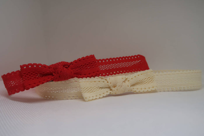 Button Me Baby Scalloped Bow Headband