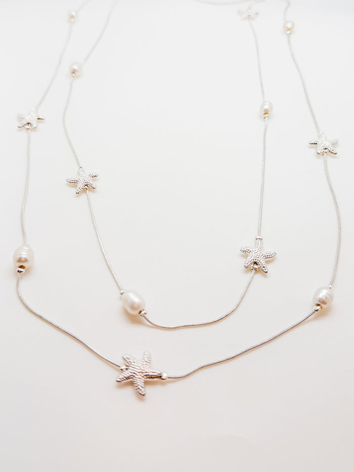 Calla Silver Starfish Necklace