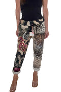 Style the Camo Leopard Print Metallic Jogger exclusively at Born To Glam