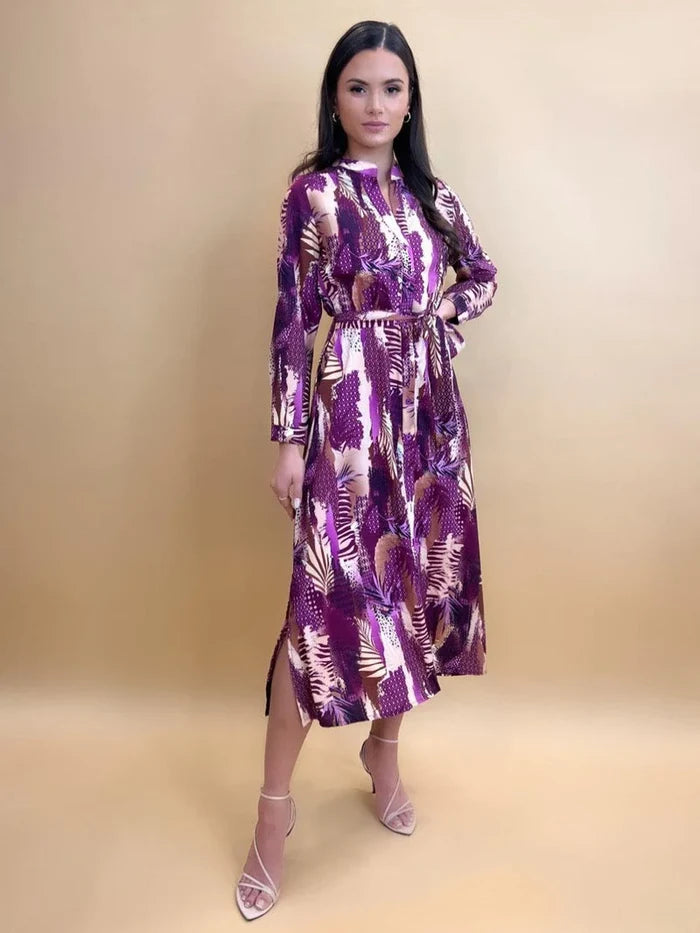 Capri Dress (Purple/Beige)