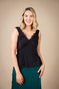 Cara Cami Top (Black) Curve