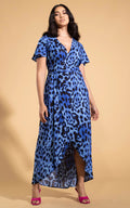 Cayenne Dress | Leopard (Blue)