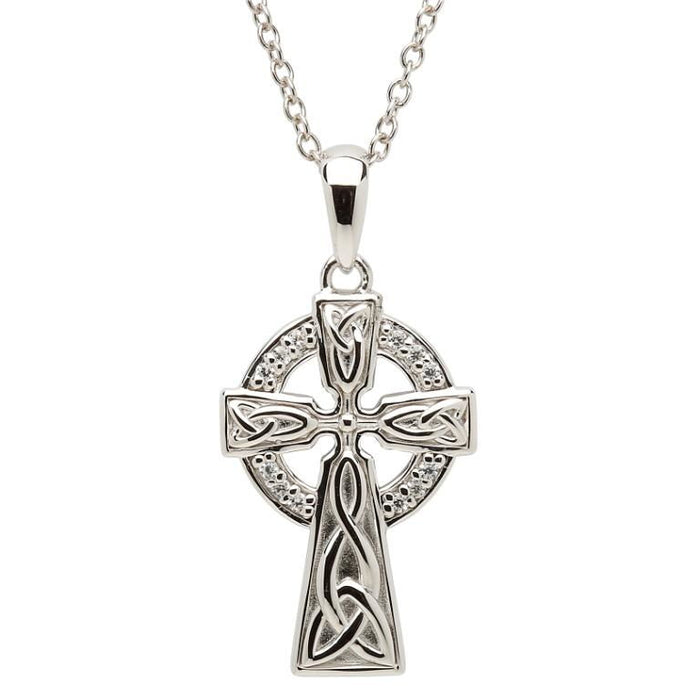 Celtic Trinity Knot Silver Cross