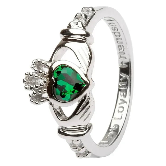 Claddagh Birthstone Ring – May