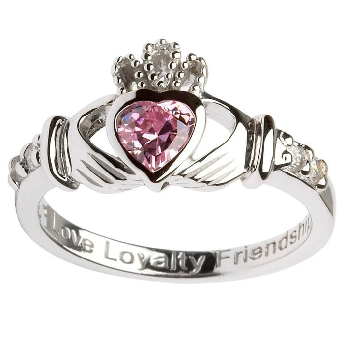 Claddagh Birthstone Ring | October