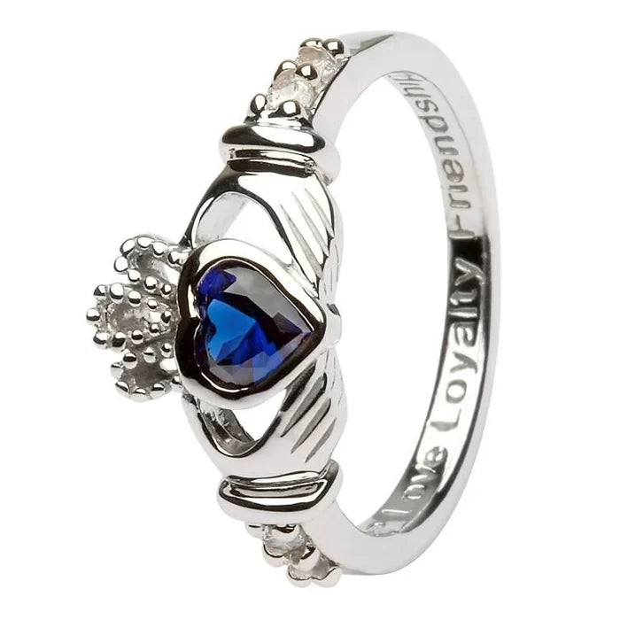 Claddagh Birthstone Ring – September