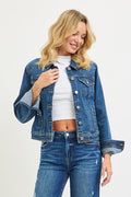 Classic Fitted Stretch Denim Jacket