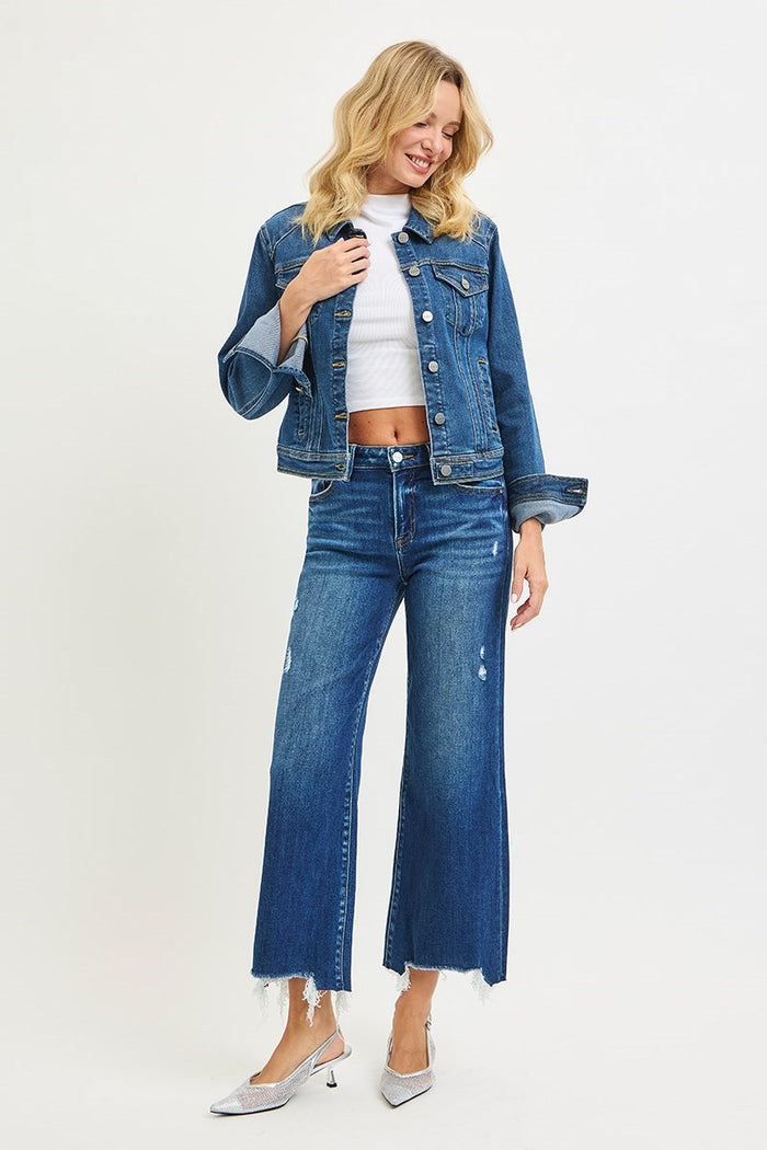 Classic Fitted Stretch Denim Jacket