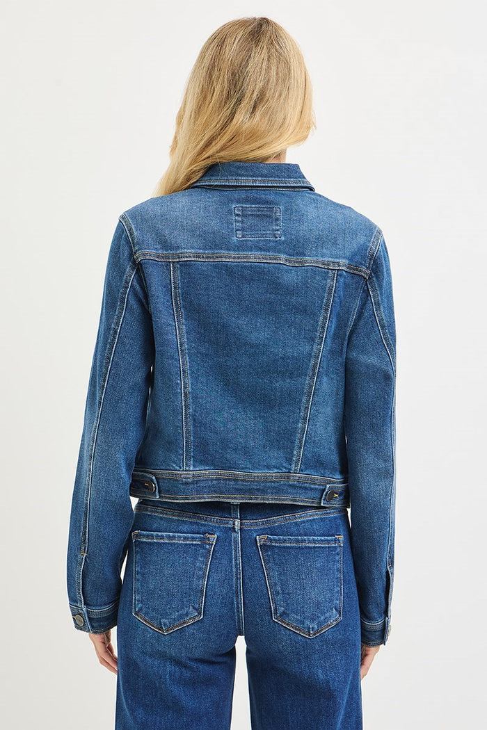 Classic Fitted Stretch Denim Jacket