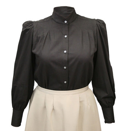 Classic Gibson Girl Blouse - Black