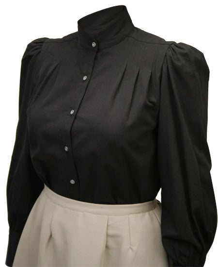 Classic Gibson Girl Blouse - Black