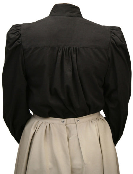 Classic Gibson Girl Blouse - Black