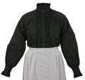 Claudette Ruffle Front Blouse - Black