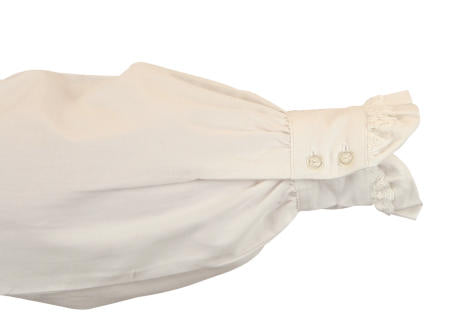 Claudette Ruffle Front Blouse - Natural