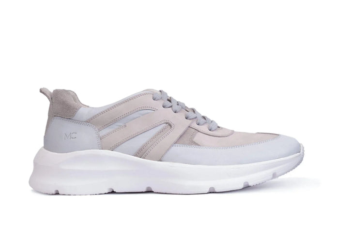 Moral Code Cliff Men's Upcycled Trainer - #color_blue-leather
