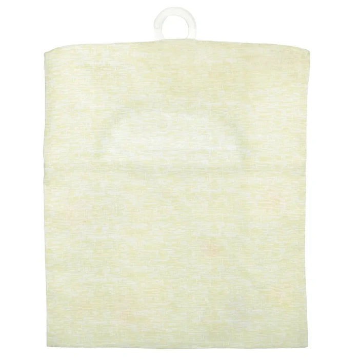 Back of a clothes peg bag in cream coloured cotton