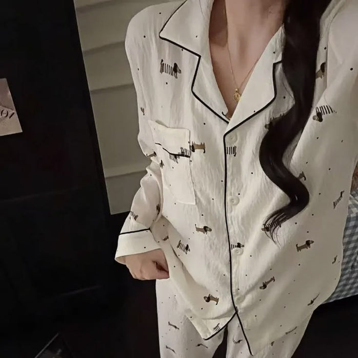Cloud Cotton Dachshund Pajama Set
